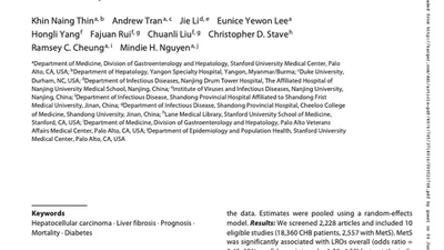 Increased Risk of Liver-Related Outcomes in Chronic Hepatitis B Patients with Metabolic Syndrome: A Systematic Review and Meta-Analysis featured image