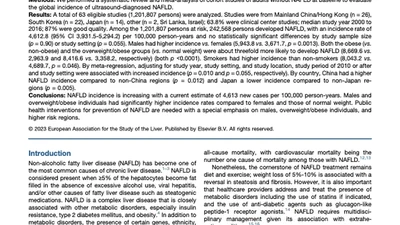 Global Incidence of Non-Alcoholic Fatty Liver Disease: A Systematic Review and Meta-Analysis of 63 Studies and 1,201,807 Persons featured image