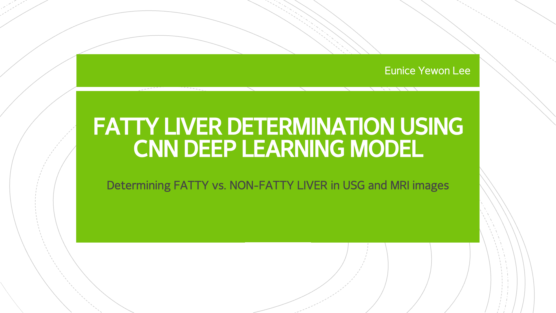 Fatty Liver Determination Using CNN Deep Learning Model — slide 1
